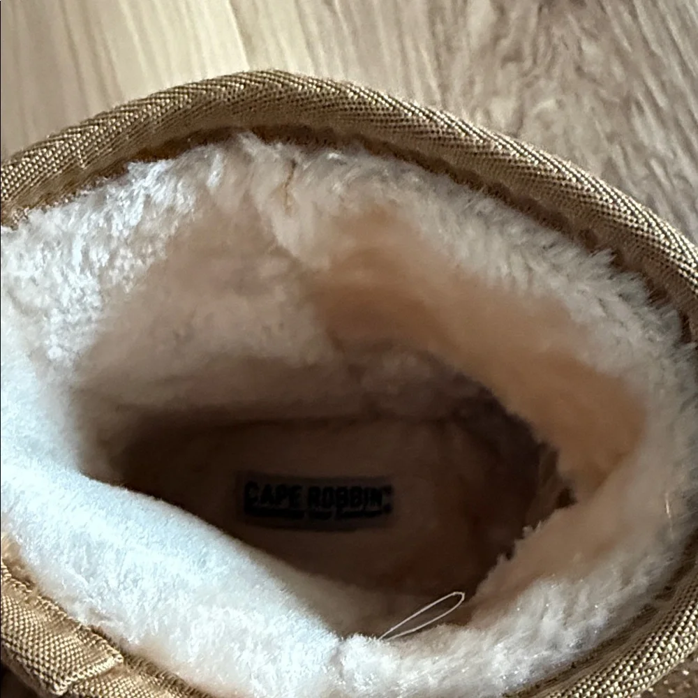 Tan Rhinestone Ankle Boots - Picture 6 of 8